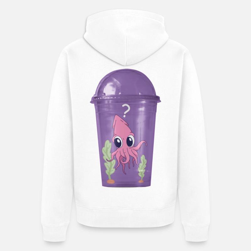 Calmar dans la tasse - Veste à capuche bio Premium Unisexe - blanc