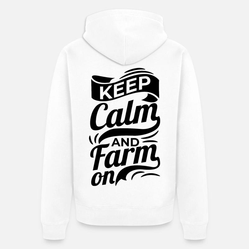 Bauer Spruch - Veste à capuche bio Premium Unisexe - blanc