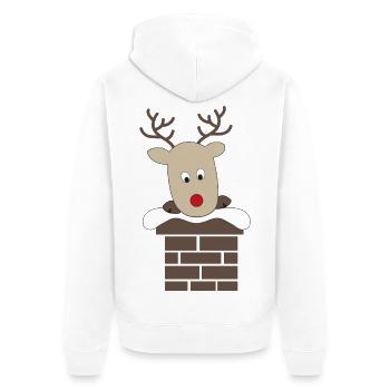 Design pour Noël - Veste à capuche bio Premium Unisexe - blanc - Dos - Thijin (182cm)