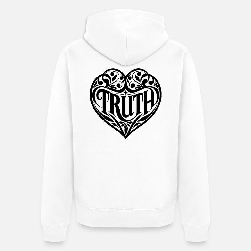 Déclaration de vérité - Veste à capuche bio Premium Unisexe - blanc