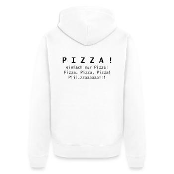 Pizza ! Juste de la pizza. - Veste à capuche bio Premium Unisexe - blanc - Dos - Thijin (182cm)
