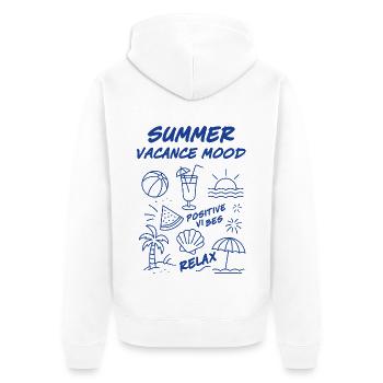 Grandes vacances - Veste à capuche bio Premium Unisexe - blanc - Dos - Thijin (182cm)