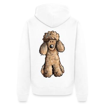 Sweet Poodle - Poodles - Dog - Dogs - Comoc - Unisex Premium Organic Zip Hoodie - white - Back - Thijin (182cm)