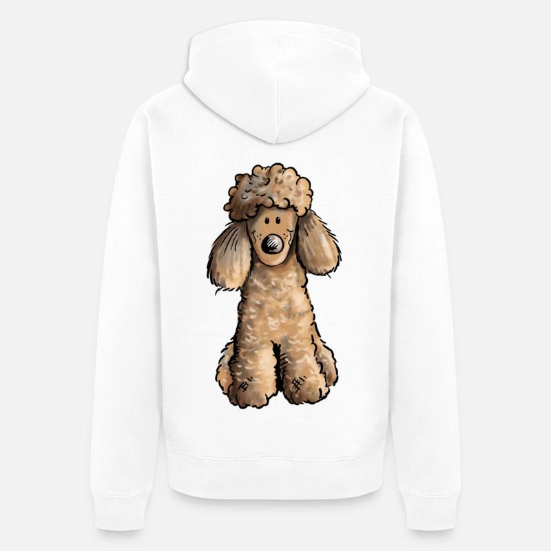 Mignon Caniche - Chien - Chiens - Veste à capuche bio Premium Unisexe - blanc