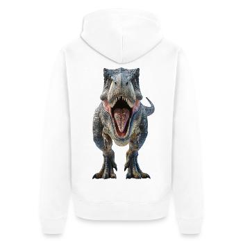Tyrannosaure Rex - Veste à capuche bio Premium Unisexe - blanc - Dos - Thijin (182cm)