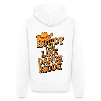 Howdy Line Dance Country design de danse en ligne coloré - Veste à capuche bio Premium Unisexe - blanc - Dos - Thijin (182cm)
