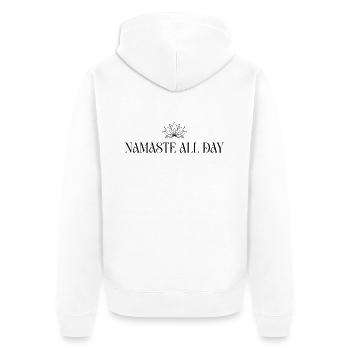 Namaste All Day Lotus - Méditation Bohème Yoga - Veste à capuche bio Premium Unisexe - blanc - Dos - Thijin (182cm)