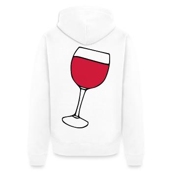 Vin rouge dans le verre - Veste à capuche bio Premium Unisexe - blanc - Dos - Thijin (182cm)