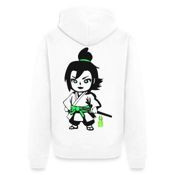 Petit samouraï - Veste à capuche bio Premium Unisexe - blanc - Dos - Thijin (182cm)