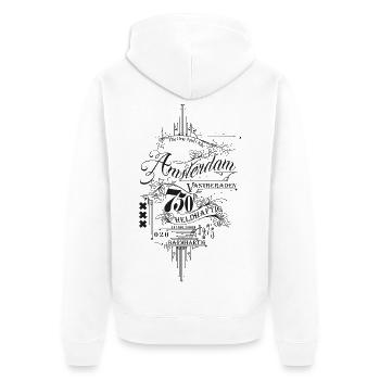 Amsterdam2025Vintage_black - Veste à capuche bio Premium Unisexe - blanc - Dos - Thijin (182cm)