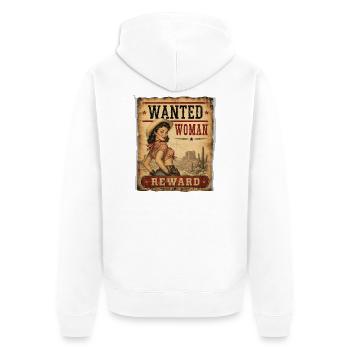 wanted_woman - Veste à capuche bio Premium Unisexe - blanc - Dos - Thijin (182cm)
