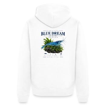 Blue Dream Shrimp - Unisex Premium Bio Zip Hoodie - Weiß - Hinten - Thijin (182cm)