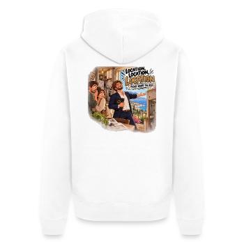 Humor Immobilienmietung Miete - Unisex Premium Bio Zip Hoodie - Weiß - Hinten - Thijin (182cm)