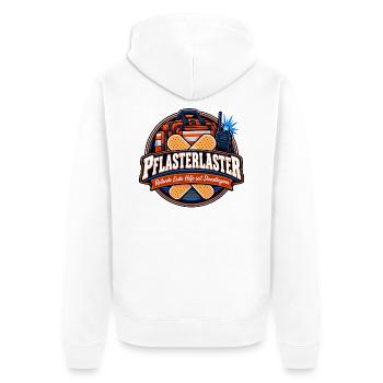Pflasterlaster Erste Hilfe Badge - Unisex Premium Bio Zip Hoodie - Weiß - Hinten - Thijin (182cm)