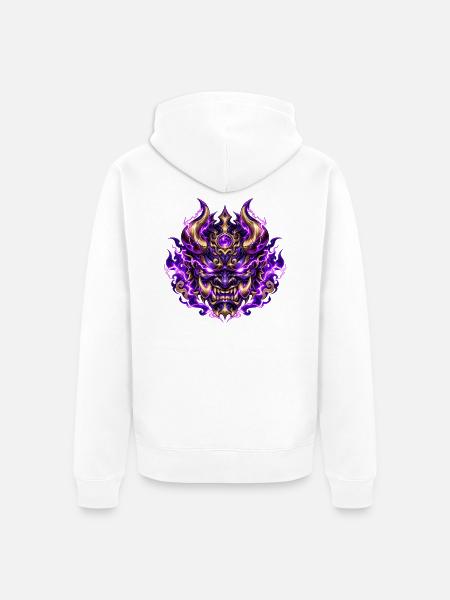 Donner-Oni-Siegel - Unisex Premium Bio Zip Hoodie - Weiß