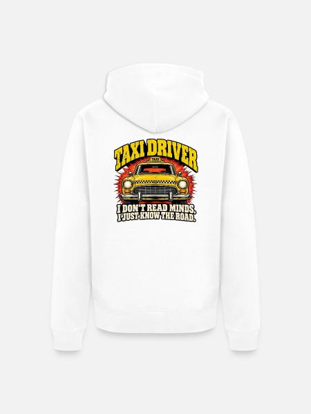 Weisheit der Taxifahrerstraße - Unisex Premium Bio Zip Hoodie - Weiß