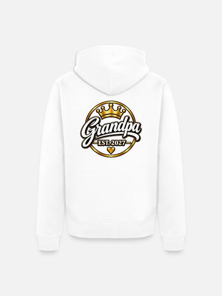 Grandpa 2027 - Unisex Premium Bio Zip Hoodie - Weiß