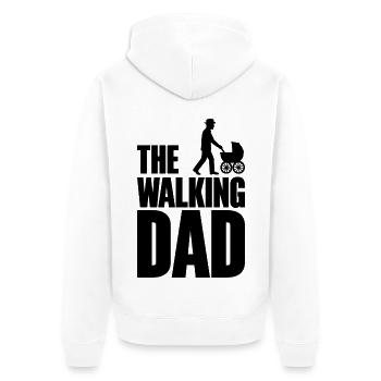 Der Walking Dad Geschenke für Männer - Unisex Premium Bio Zip Hoodie - Weiß - Hinten - Thijin (182cm)