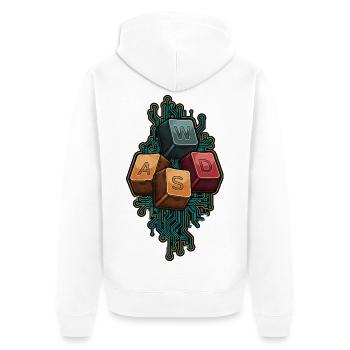 WASD - Things That Move Me - Funny Gamer - Unisex Premium Organic Zip Hoodie - white - Back - Thijin (182cm)