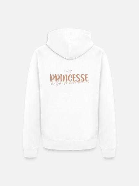 Princesse à sa maman - Veste à capuche bio Premium Unisexe - blanc