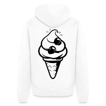 Cornet - Veste à capuche bio Premium Unisexe - blanc - Dos - Thijin (182cm)