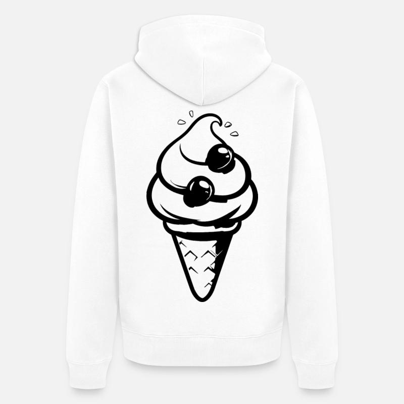 Cornet - Veste à capuche bio Premium Unisexe - blanc