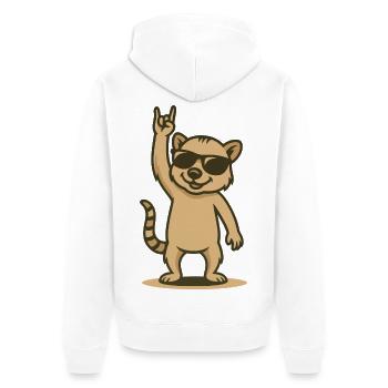 Cool coati rocker baby - Unisex Premium Organic Zip Hoodie - white - Back - Thijin (182cm)