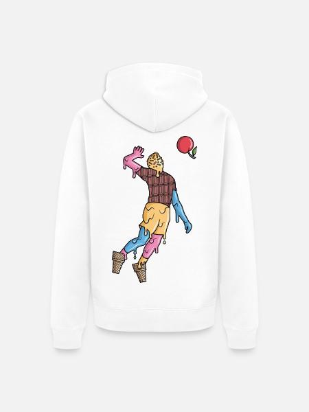 Volleyball Spieler Eiscreme Kinder Volleyballer - Unisex Premium Organic Zip Hoodie - white