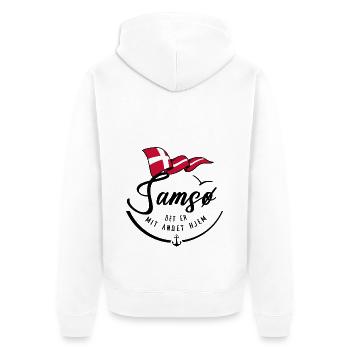 SAMSØ - Ma résidence secondaire - b - Veste à capuche bio Premium Unisexe - blanc - Dos - Thijin (182cm)