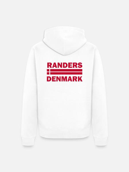 Randers-Dänemark-Flaggenemblem - Unisex Premium Bio Zip Hoodie - Weiß
