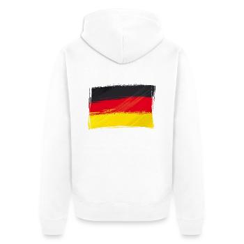 Flag, Flag, Germany fan - Unisex Premium Organic Zip Hoodie - white - Back - Thijin (182cm)
