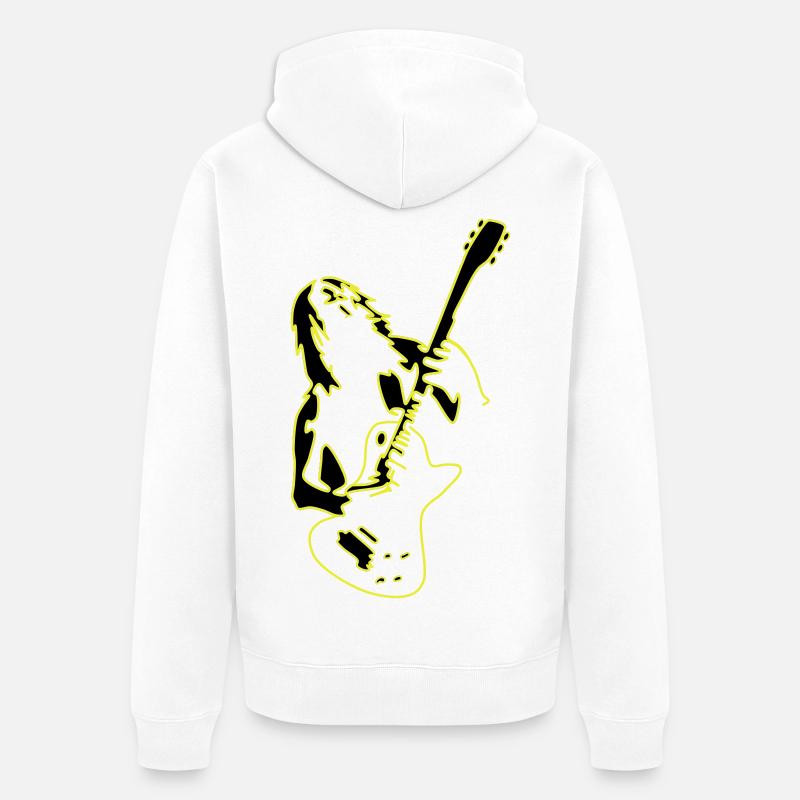 Rock' Roll, c’est la vie ✔ - Veste à capuche bio Premium Unisexe - blanc
