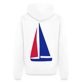 bateau à voile - Veste à capuche bio Premium Unisexe - blanc - Dos - Thijin (182cm)