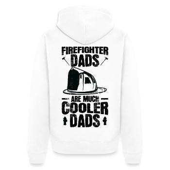 Fire Brigade Father - Unisex Premium Organic Zip Hoodie - white - Back - Thijin (182cm)