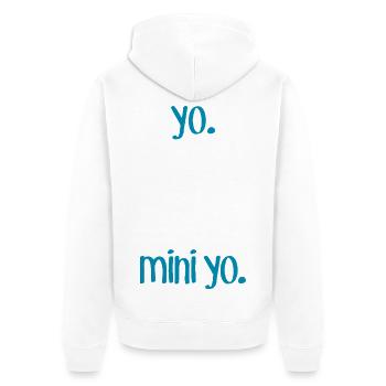 Ich & M Ich - Unisex Premium Bio Zip Hoodie - Weiß - Hinten - Thijin (182cm)
