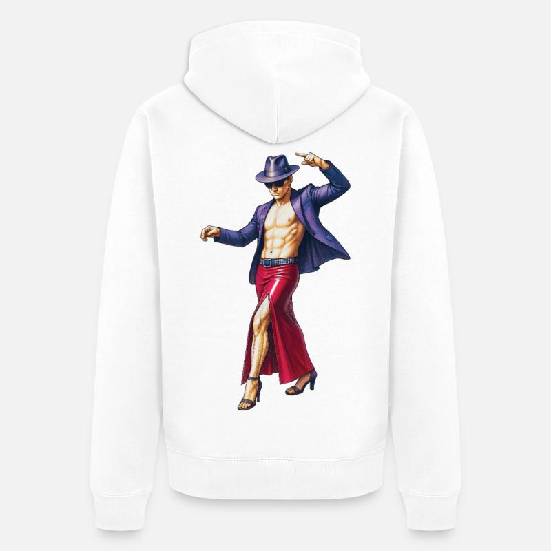 GO TANGO - nice people - Veste à capuche bio Premium Unisexe - blanc