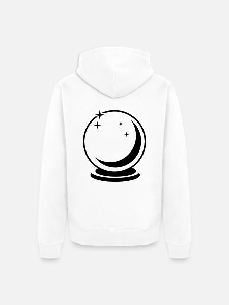 crystal Ball - Unisex Premium Organic Zip Hoodie - white