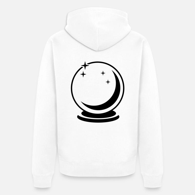 Kristallkugel - Unisex Premium Bio Zip Hoodie - Weiß
