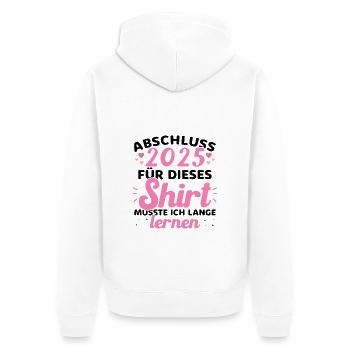 Abschluss 2025 Abschluss der Realschule - Unisex Premium Bio Zip Hoodie - Weiß - Hinten - Thijin (182cm)