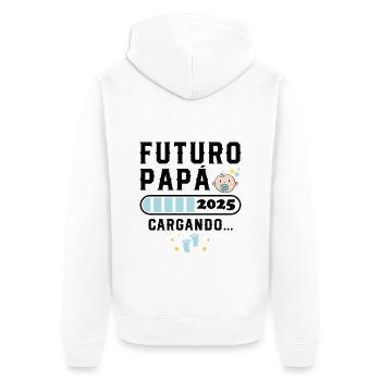 Future Pope 2025 First-time Father 2025 - Unisex Premium Organic Zip Hoodie - white - Back - Thijin (182cm)