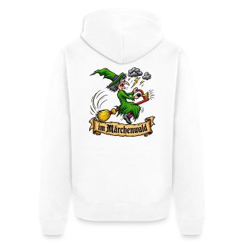 1000188454 - Unisex Premium Bio Zip Hoodie - Weiß - Hinten - Thijin (182cm)