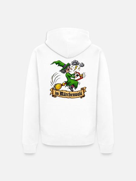 1000188454 - Unisex Premium Bio Zip Hoodie - Weiß