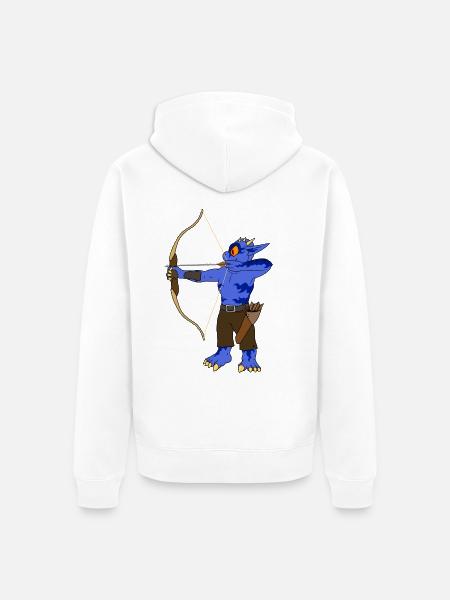 Bogenschießen - Unisex Premium Bio Zip Hoodie - Weiß