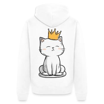 Roi des chats - Veste à capuche bio Premium Unisexe - blanc - Dos - Thijin (182cm)
