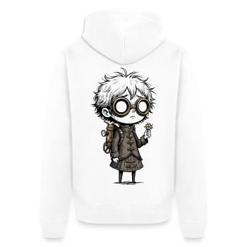Enfant Steampunk Lunettes Rouages Manga - Veste à capuche bio Premium Unisexe - blanc - Dos - Thijin (182cm)
