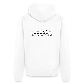 Meat! just meat. - Unisex Premium Organic Zip Hoodie - white - Back - Thijin (182cm)