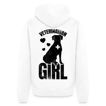 Vétérinaire - Veste à capuche bio Premium Unisexe - blanc - Dos - Thijin (182cm)
