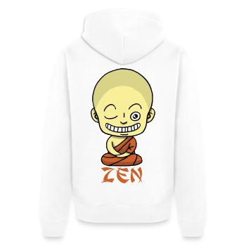 Yoga manga - Veste à capuche bio Premium Unisexe - blanc - Dos - Thijin (182cm)
