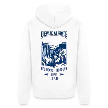 Elevate at Bryce - Navy - Veste à capuche bio Premium Unisexe - blanc - Dos - Thijin (182cm)