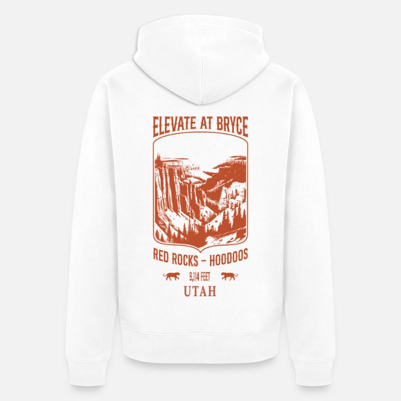 Elevate at Bryce - Sand - Veste à capuche bio Premium Unisexe - blanc